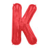 34'' SUPER SHAPE FOIL LETTER K - RED