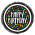 Colorful Mosaic Birthday Round Foil Balloon 18'',