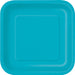 Teal Square Paper Party Side Plates 16pk