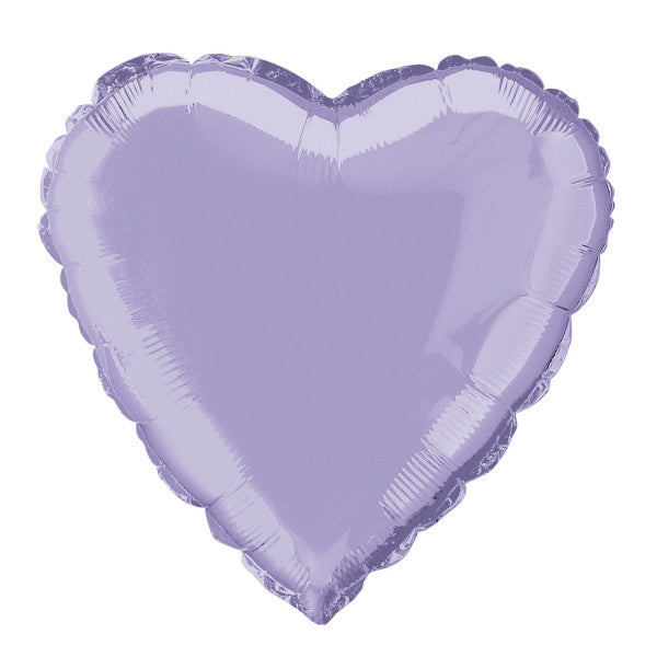 Solid Heart Foil Balloon 18'',  - Lavender