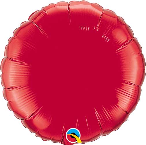 36'' ROUND RUBY RED PLAIN FOIL (Flat)