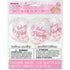 Pink Princess Clear Latex Balloons with Confetti 12'', 6ct