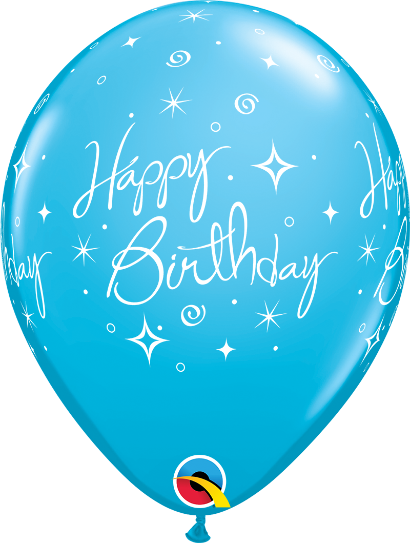 Multi-Coloured Happy Birthday Balloons - 6pk