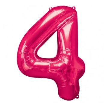 34'' SHAPE FOIL NUMBER 4 - MAGENTA (ANAGRAM)