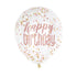 Rose Gold ''Happy Birthday'' Confetti Balloons 6pk