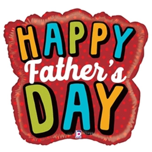 28 inch Bold Fathers Day Word Shape Flat Balloon