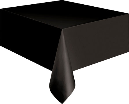 Black Plastic Party Table Cover