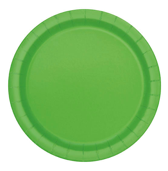 Lime Green Paper Dessert Plates 8pk