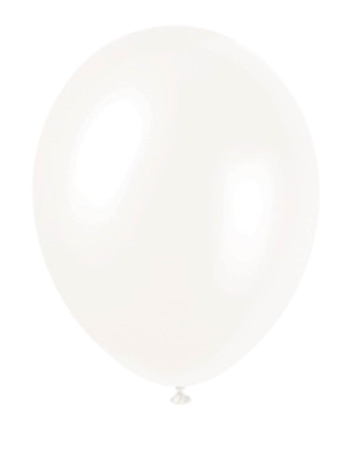 Pearlescent White Latex Balloons 8pk
