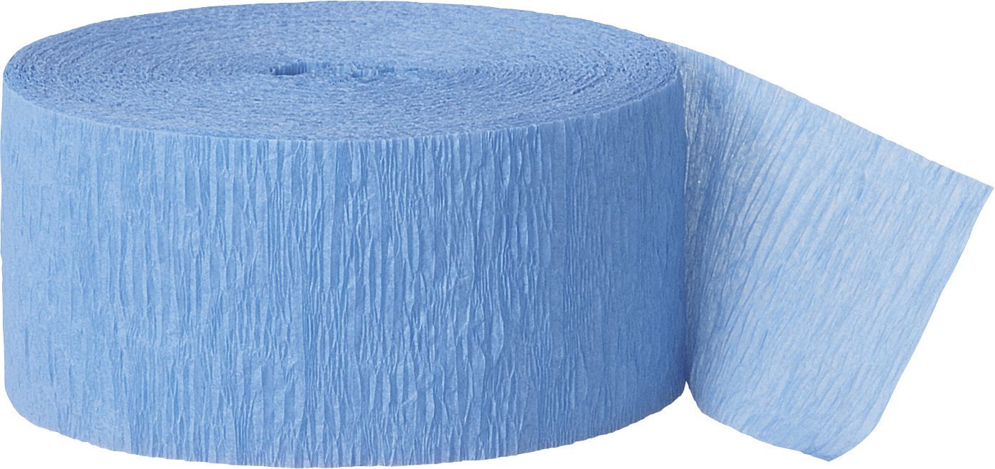 Soft Blue Crepe Paper Streamer 81ft