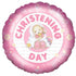 17" Christening Day Bear Balloon - Pink