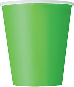 Lime Green Paper Party Cups 8pk