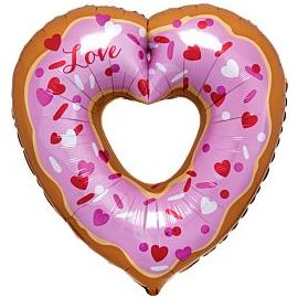 OPEN HEART DONUT SHAPE FOIL BALLOON