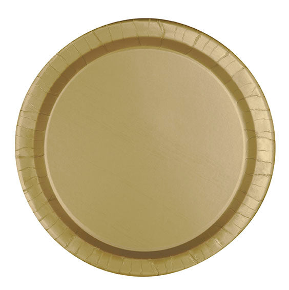 Gold Paper Dessert Plates 8pk