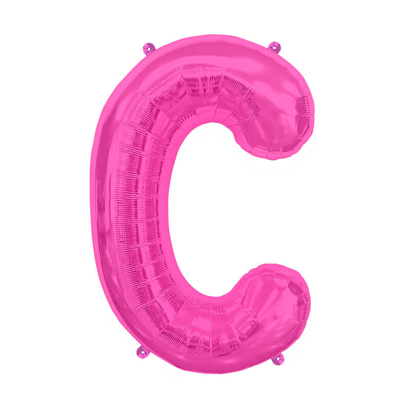 34'' SUPER SHAPE FOIL LETTER C - MAGENTA