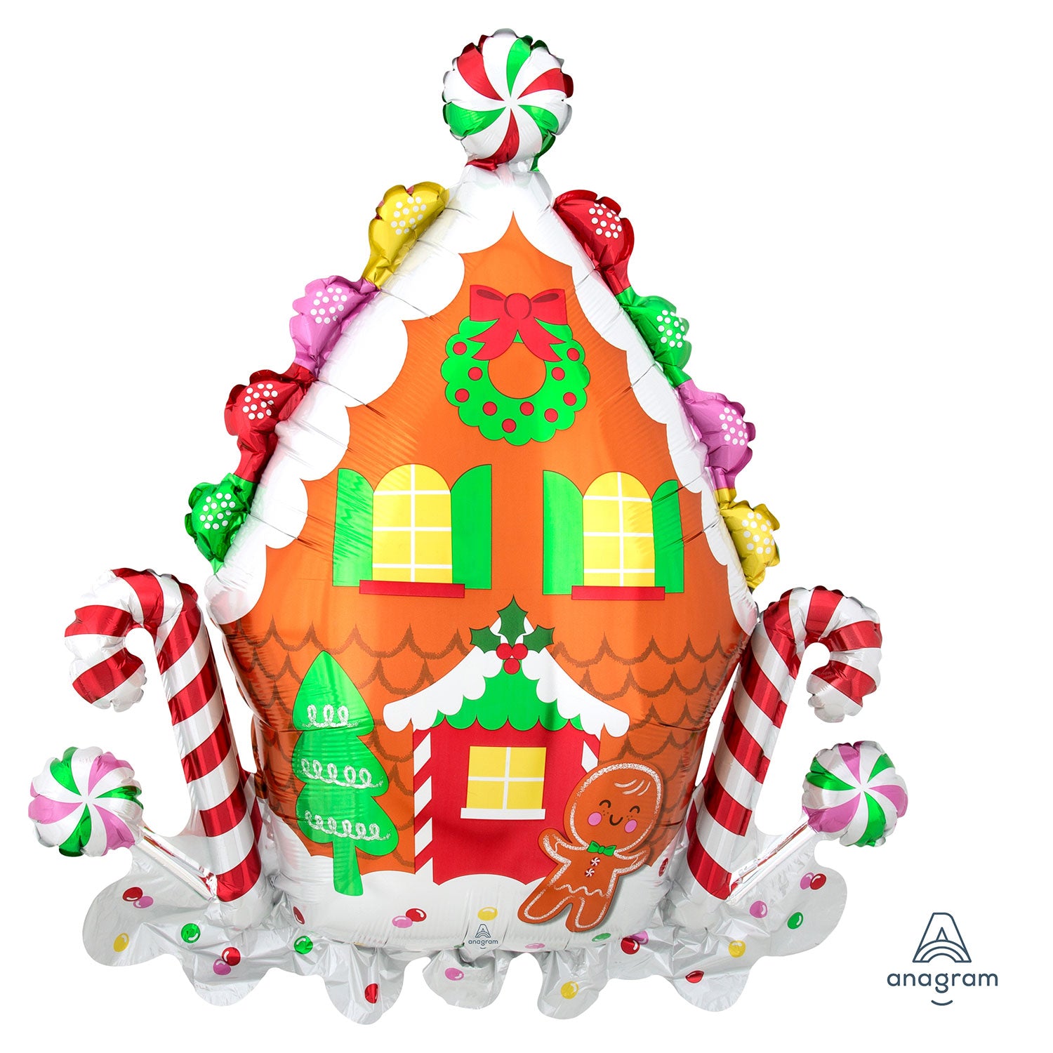 Gingerbread House SuperShape Foil Balloons