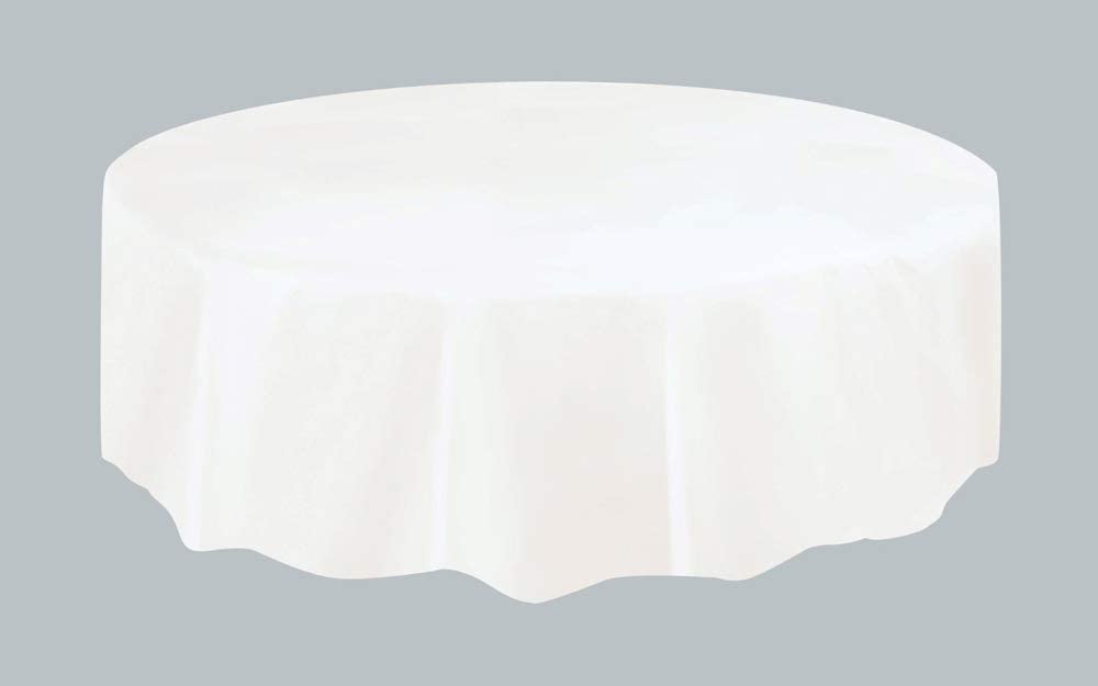 Round White Plastic Table Cover