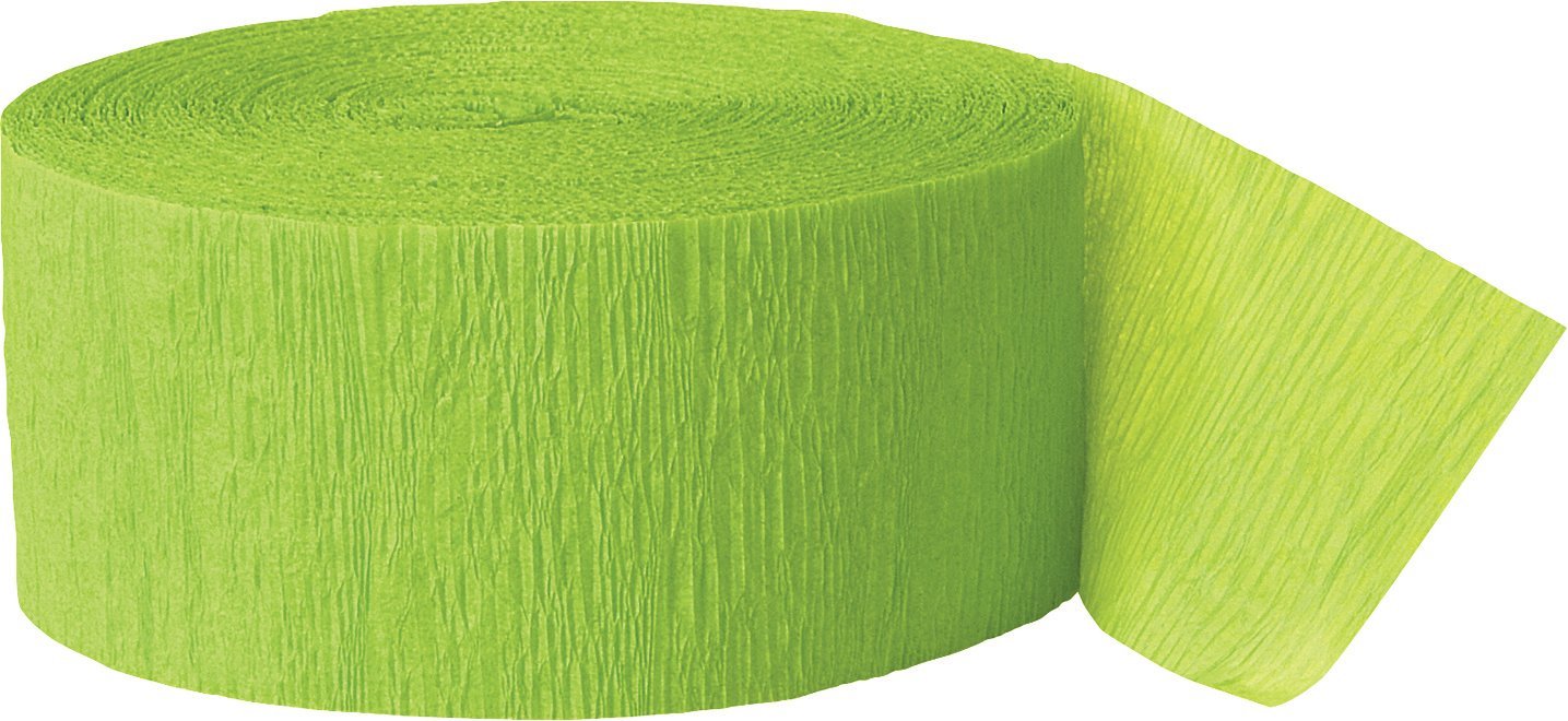 Lime Green Crepe Paper Streamer 81ft