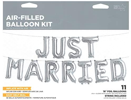 16'' JUST MARRIED KIT SILVER AIR FILL