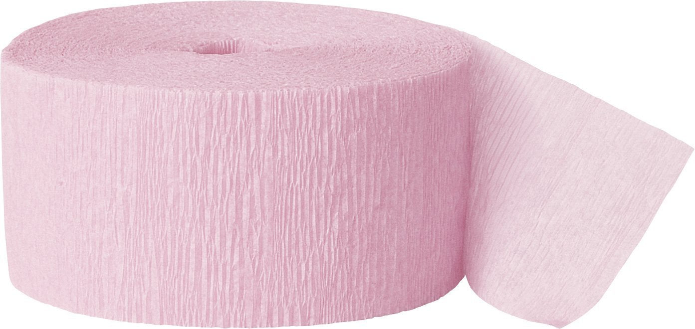 Soft Pink Crepe Paper Streamer 81ft