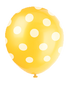 Sunflower Yellow Polka Dot Latex Balloons 6pk