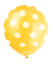 Sunflower Yellow Polka Dot Latex Balloons 6pk
