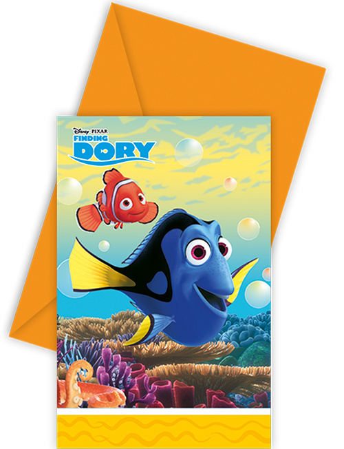 Finding Dory Party Invitations 6pk