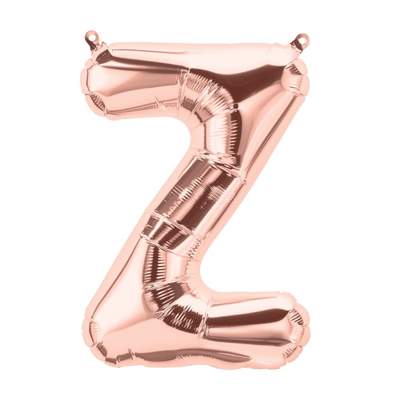 16'' Foil Letter Z - Rose Gold Packaged Air Fill