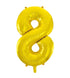 Giant Gold Foil Number '8' Balloon