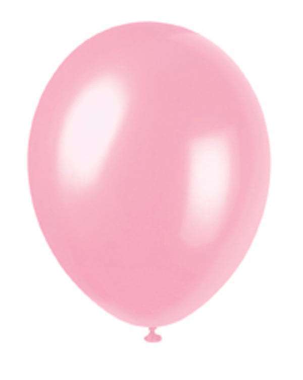 Pearlescent Soft Pink Latex Balloons 8pk