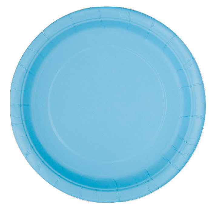 Soft Blue Paper Party Plates 8pk