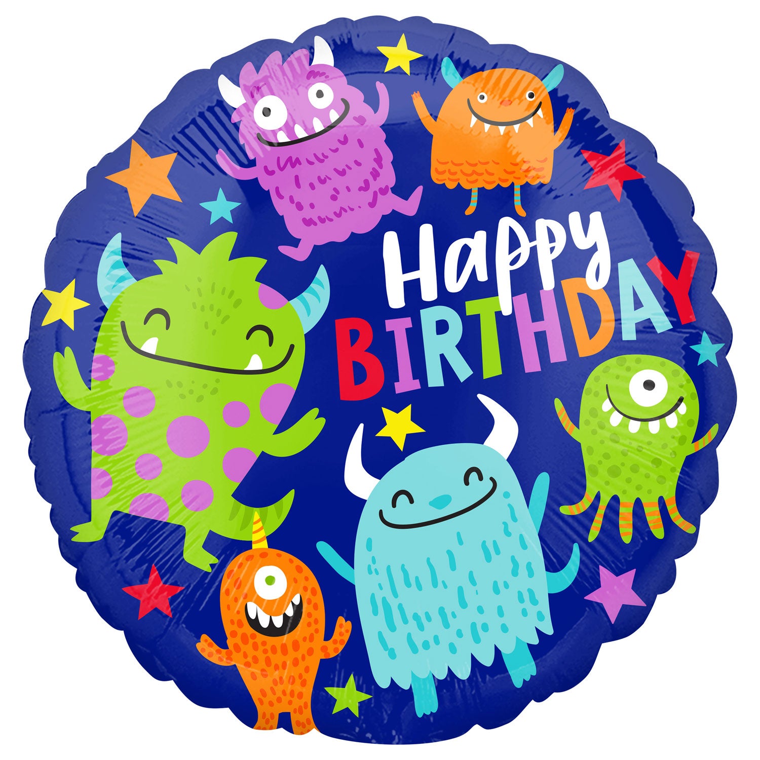 Happy Little Monsters Birthday 17" Foil Balloon