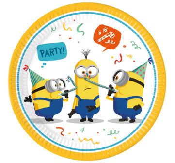 Minions Rise of Gru Party Plates, Size 23 cm