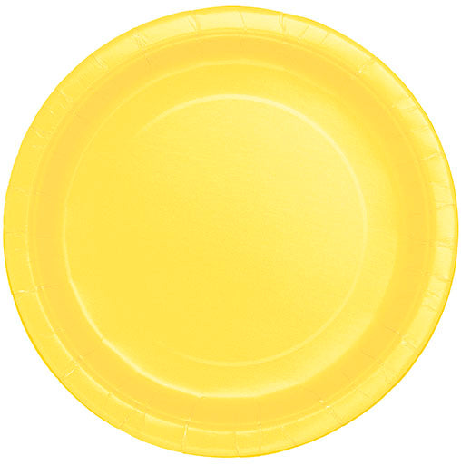 Soft Yellow Paper Dessert Plates 8pk