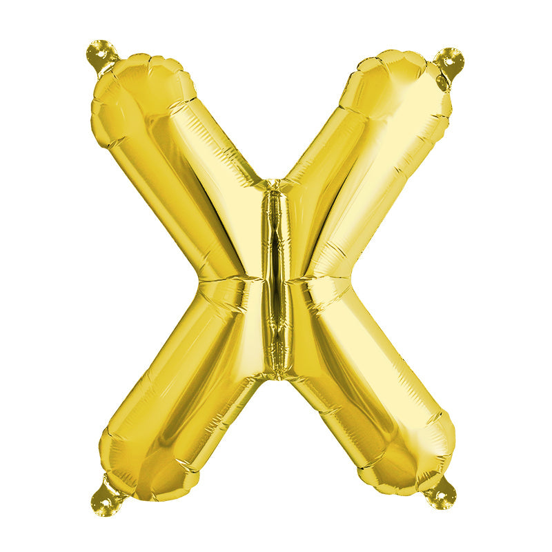 16'' Foil Letter X - Gold Packaged Air Fill