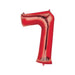 34'' SHAPE FOIL NUMBER 7 - RED (ANAGRAM)
