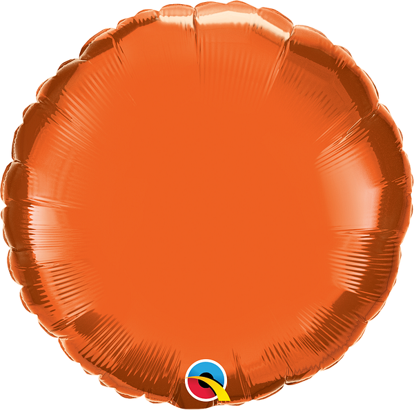 18'' ROUND ORANGE PLAIN FOIL (Flat)