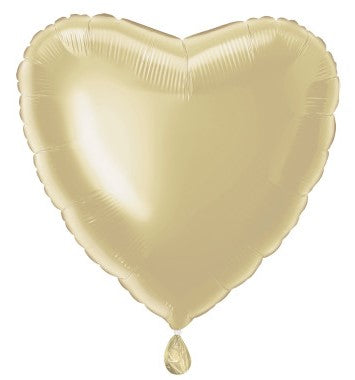 18'' Champagne Gold Heart Shaped Balloon