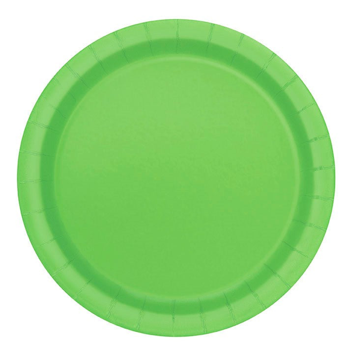 Lime Green Paper Party Plates 8pk