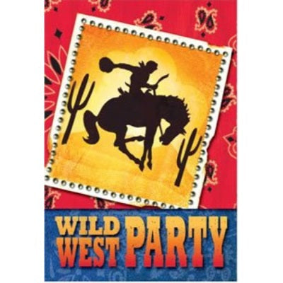 Cowboy Party Folded Invitations
