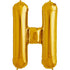 34'' SUPER SHAPE FOIL LETTER H - GOLD