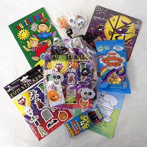 Halloween Pre Filled Party Bags, Goody Bags Favours (Vegetarian)