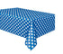 Royal Blue Polka Dot Plastic Table Cover