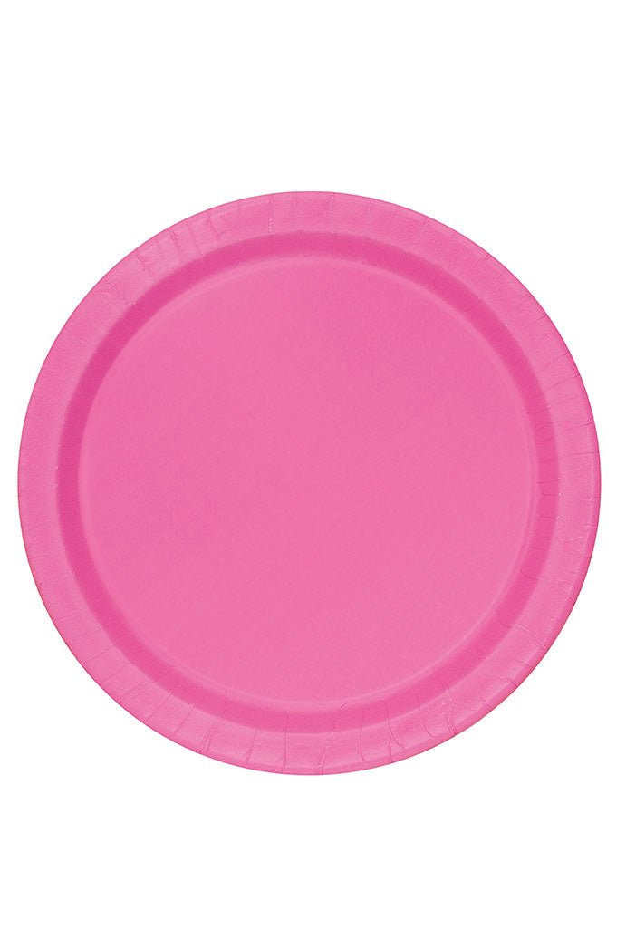 Hot Pink Paper Dessert Plates 8pk