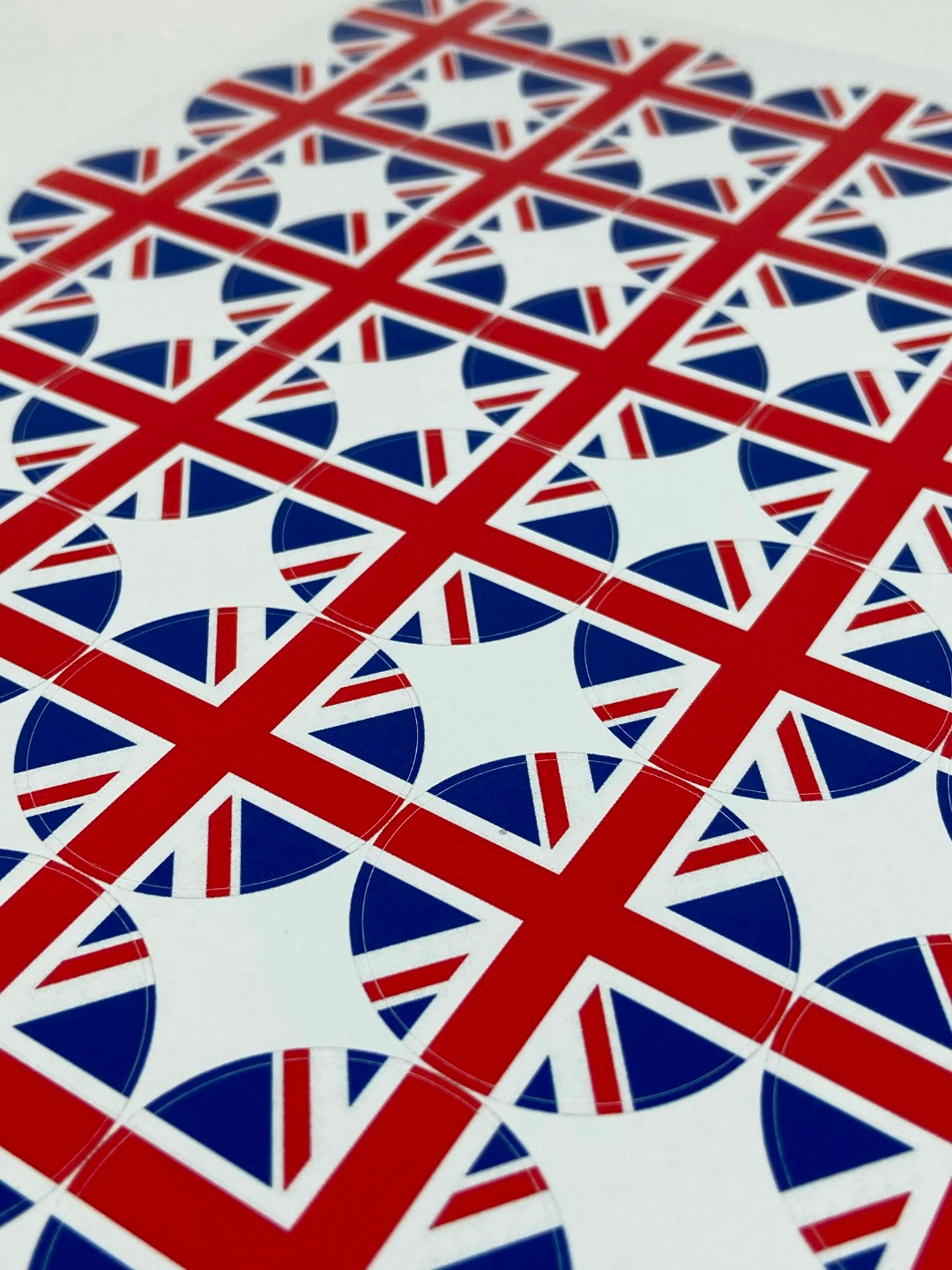 Union Jack Stickers 35 per sheet greaf for loot bags, sweet cane candy bags 37mm