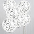 Clear Latex Balloons with Black Confetti 12'', 6ct
