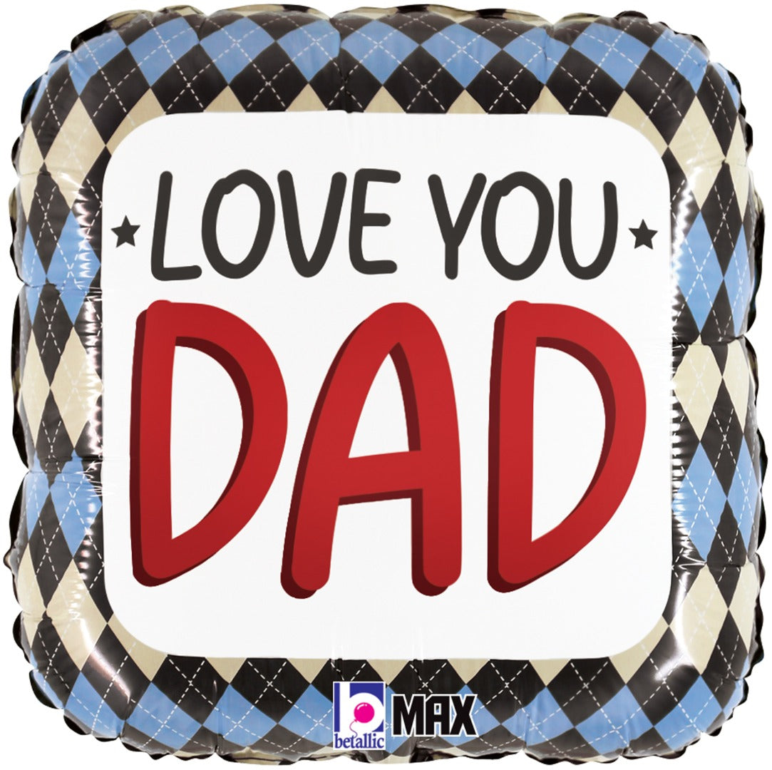 Love You Dad 18'' Foil Balloon