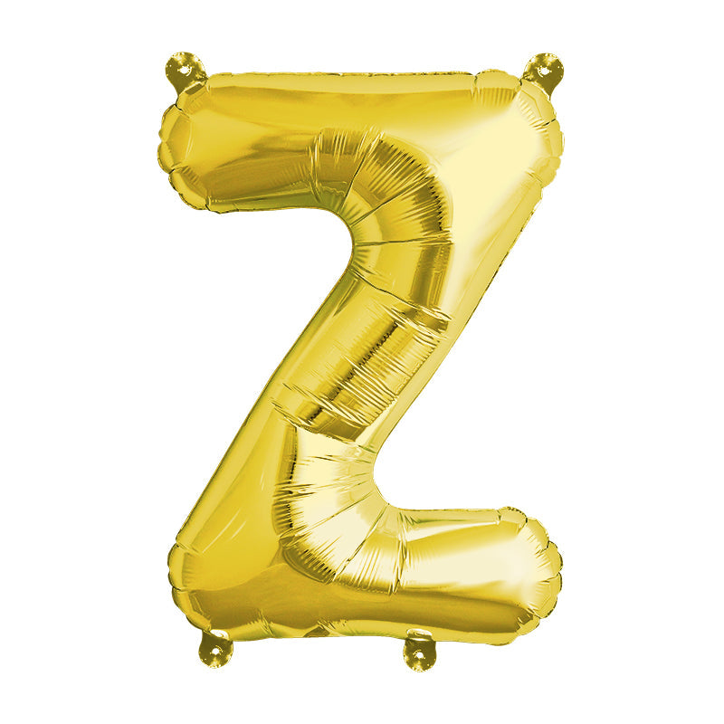 16'' Foil Letter Z - Gold Packaged Air Fill