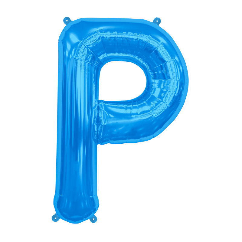 34'' SUPER SHAPE FOIL LETTER P - BLUE